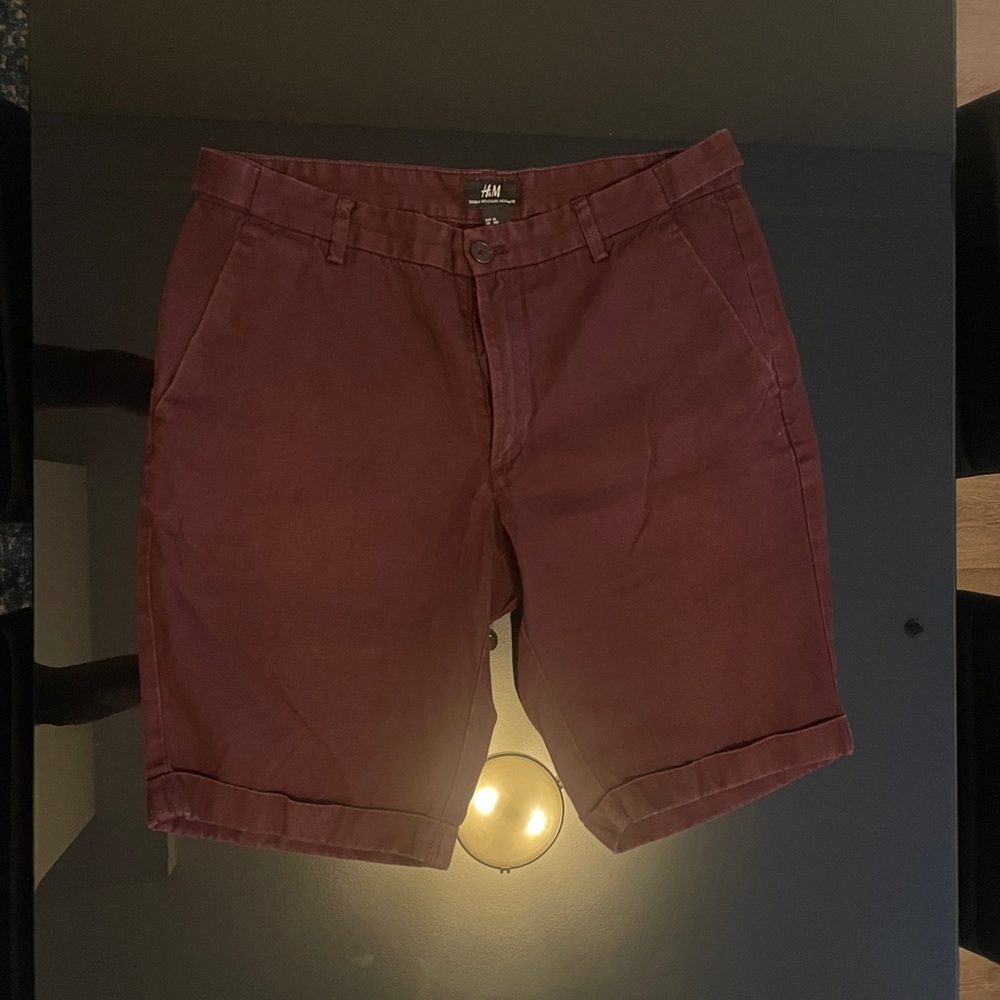H&M Burgundy Casual Shorts